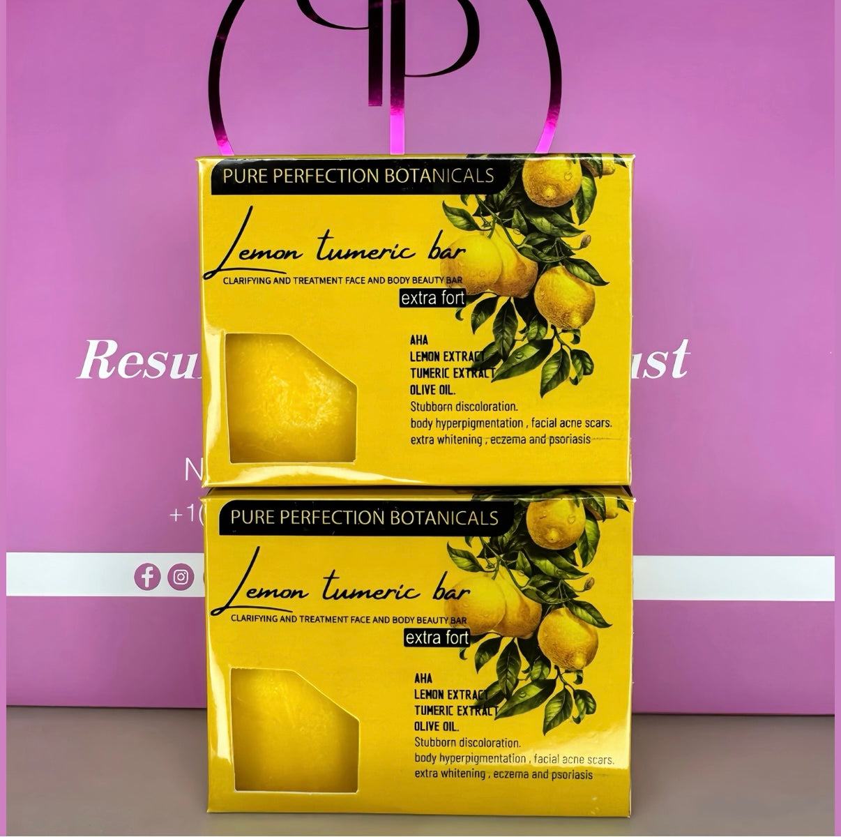 Lemon tumeric strong whitening bars (2 bars)